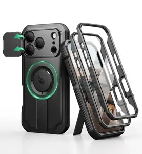 Dexnor MagSafe 360 Kickstand Camprotector obal iPhone 17 Pro, černý