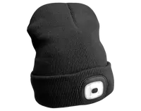 Čepice s čelovkou 45 lm, nabíjecí USB, univerzální velikost, černá - SIXTOL Barva: černá