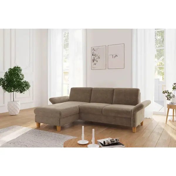 Sit & More ROHOVÁ SEDAČKA, textil, světle hnědá