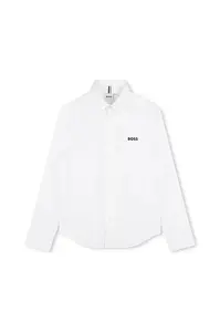 BOSS Dětská bavlněná košile BOSS