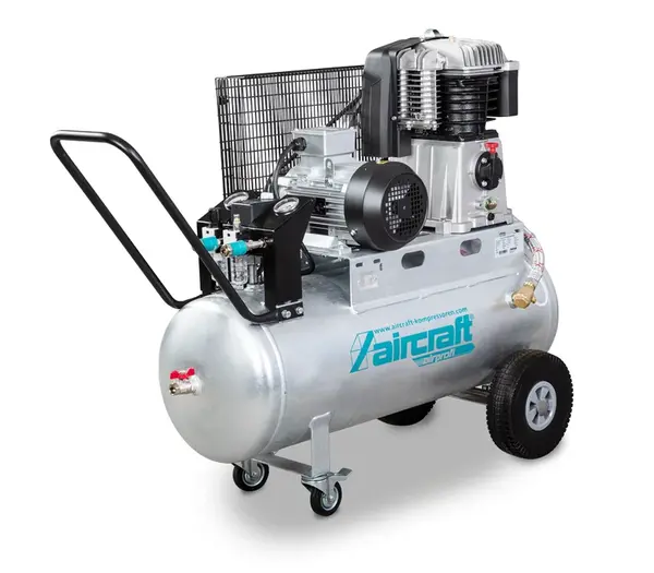 Aircraft® Pístový kompresor Airprofi 853/100 P, 400 V, dvouválcový, nádrž 100 l, pojízdný