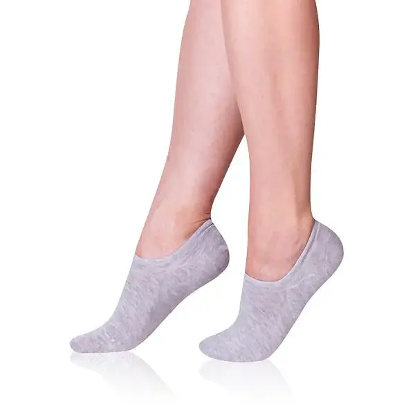 Šedé unisex ponožky Bellinda BAMBUS SNEAKER SOCKS