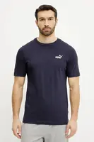 Bavlněné tričko Puma Essential Logo tmavomodrá barva, s aplikací, 682534