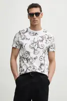 Bavlněné tričko Versace Jeans Couture bílá barva, 78GAH6S0 JS458