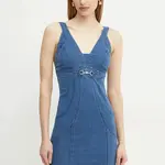 Šaty s příměsí hedvábí Guess JEWEL