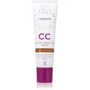 Lumene CC Color Correcting Cream CC krém pro jednotný tón pleti SPF 20 odstín 6 Bronze (Neutral) 30 ml