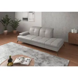 Sit & More LENOŠKA, kůže, světle šedá