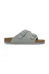 Semišové pantofle Birkenstock Zürich dámské, modrá barva, 1029166