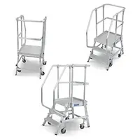 Mobilní plošinový žebřík, oboustranný, 4 schody