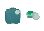 B.BOX Svačinový box velký + Krabička na oběd - set zelený