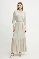 Šaty MICHAEL Michael Kors béžová barva, maxi, MS482CM8BB