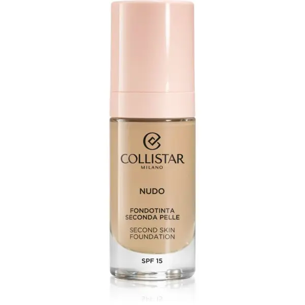 Collistar NUDO Second Skin Foundation SPF 15 rozjasňujúci hydratačný make-up s vyhladzujúcim efektom odtieň 2G Beige Dorato 30 ml