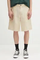Lněné kraťasy Paul Smith pánské, béžová barva, M1R-437Z-P01427