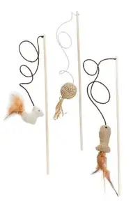 Hračka kočka přírodní udička