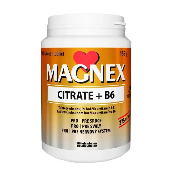 Magnex Citrate 375 mg + B6 Chew 100 tablet
