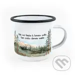 Smaltovaný hrnek Kde mě láska k horám vedla, tam srdce domov našlo