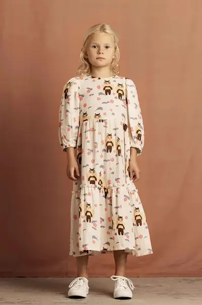 Mini Rodini Dětské bavlněné šaty Mini Rodini Muslin bee