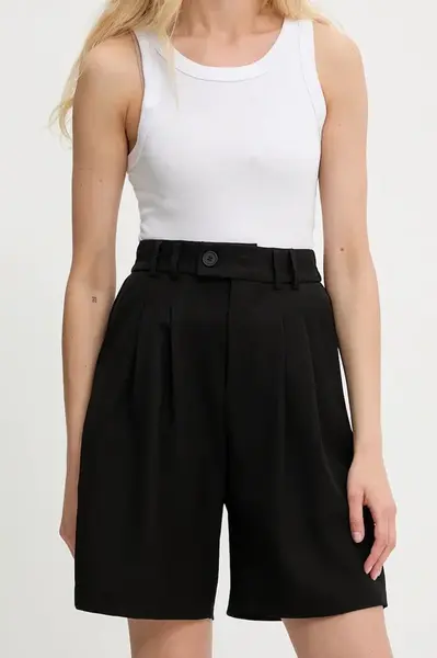 Kraťasy Answear.LAB dámské, černá barva, high waist