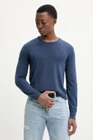 Svetr Superdry pánský, tmavomodrá barva, lehký, M6110667A-C2Y