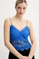 Halenka Morgan OBEAU dámská, modrá barva, hladká, OBEAU