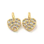 Rack Plating Brass Micro Pave Cubic Zirconia Charms