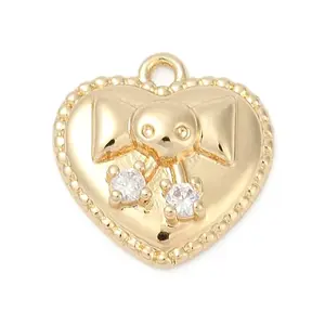 Brass Micro Pave Cubic Zirconia Pendants