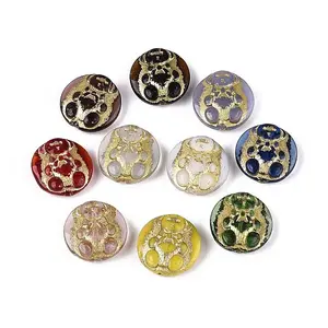 Flat Round with Bear Glass Beads