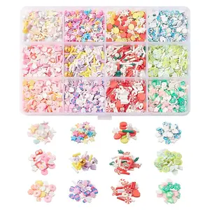 72G 12 Style Handmade Polymer Clay Cabochons