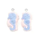 Flocking Opaque Resin Pendants