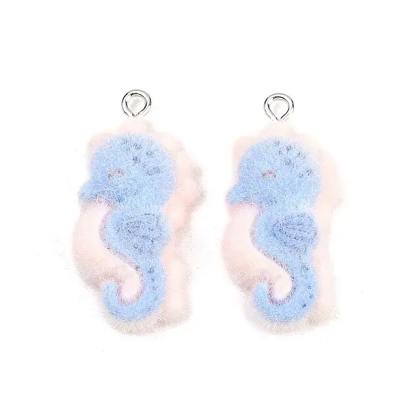 Flocking Opaque Resin Pendants