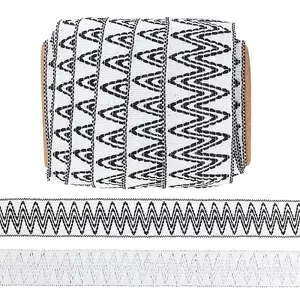 Ethnic Style Jacquard Nylon Elastic Ribbon