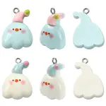 10Pcs 2 Colors Resin Pendants