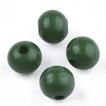 Painted Natural Wood Beads