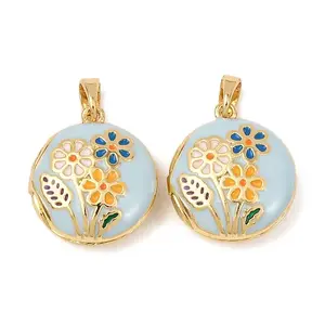 Brass Enamel Locket Pendants