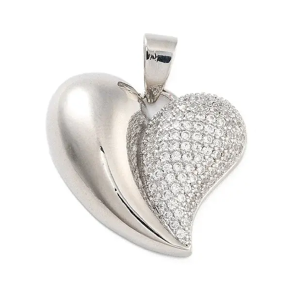 Brass Micro Pave Clear Cubic Zirconia Pendants