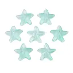 Transparent Spray Painted Glass Beads