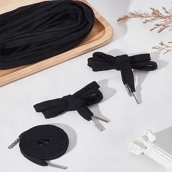 10Pcs Flat Polycotton Hollow Cord