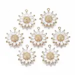 Brass Micro Pave Cubic Zirconia Pendants