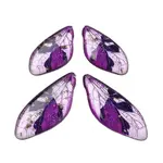 4Pcs Transparent Epoxy Resin Butterfly Wings Pendants