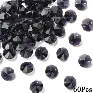 60Pcs Electroplate Glass Links Connectors