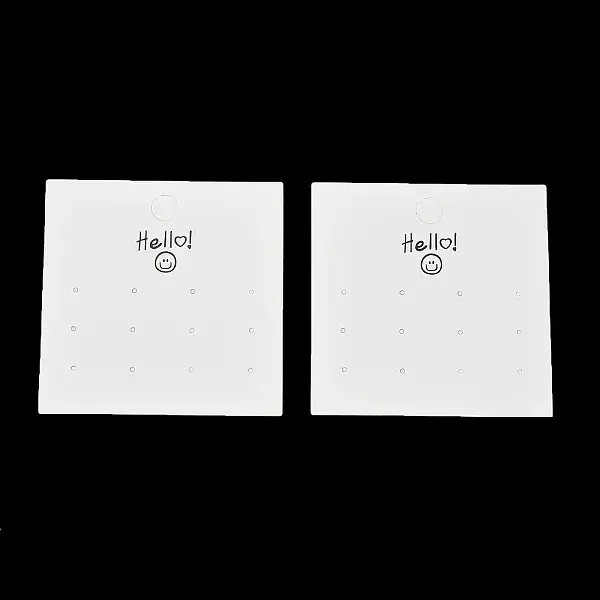 Smiling Face Paper Earrings Necklace Display Cards