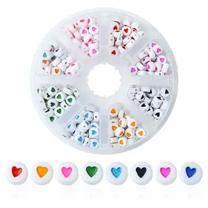 320Pcs 8 Colors Opaque Acrylic Beads