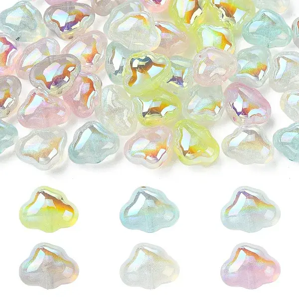 42Pcs 7 Colors Transparent Acrylic Beads
