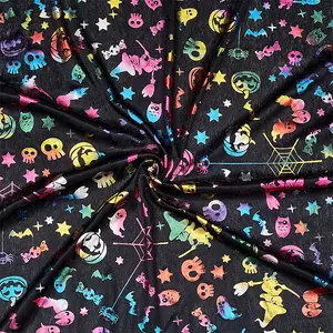 Halloween Theme Pattern Polyester Bronzing Fabric