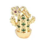 Brass Micro Pave Cubic Zirconia Pendants