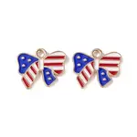 American Flag Style Alloy Enamel Pendants