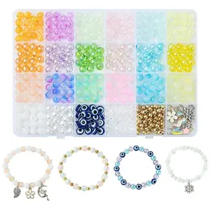 DIY Round Acrylic Bead Bracelets Making Kits
