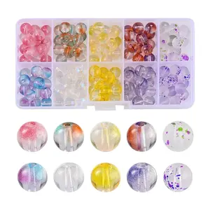 150Pcs 10 Colors Glass Beads