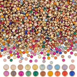 200Pcs 20 Colors 2-Hole Brass Plastic Buttons