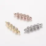 Brass Micro Pave Cubic Zirconia Links